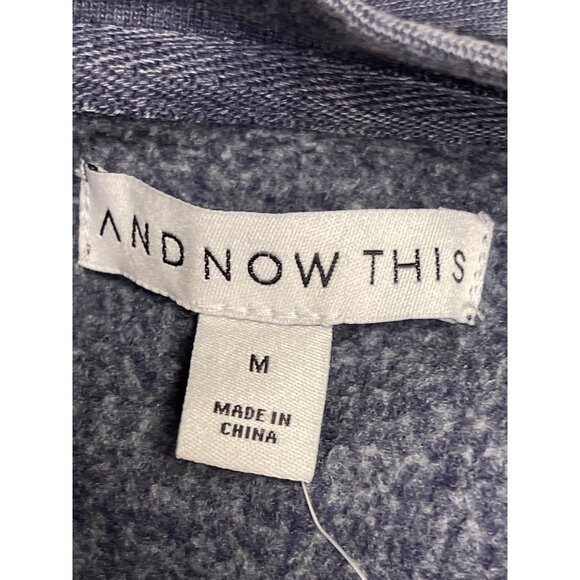 And Now This Acid Wash Fleece Crewneck Sweatshirt Men's Size Medium Blue NEW NWT - Picture 7 of 9